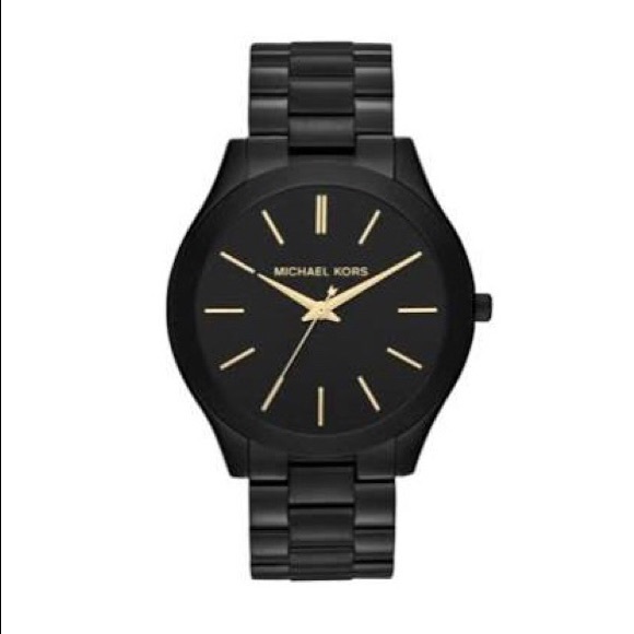 Michael Kors Accessories - Black w/ Gold Michael Kors Watch